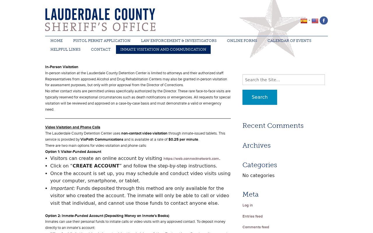 Lauderdale County arrest booking detention communication information
