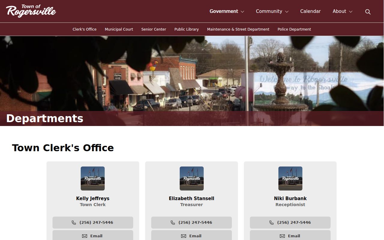 Rogersville criminal records police department directory